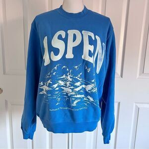 Madhappy Limited Edition Aspen Crewneck Sweatshirt Blue Small NEW